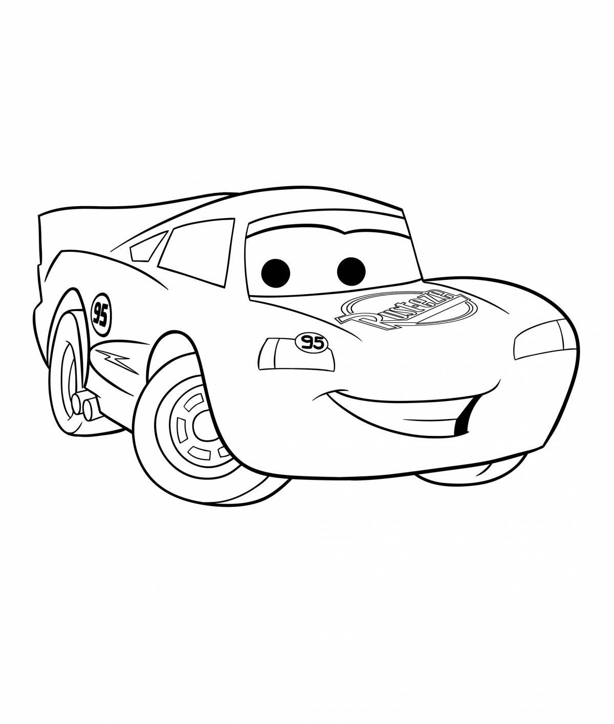 Coloring animated lightning mcqueen