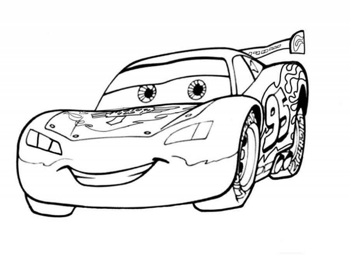 Lightning mcqueen magic coloring page