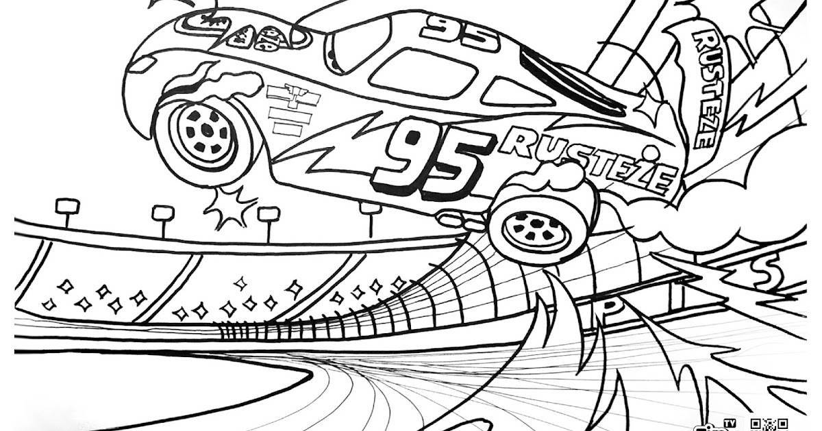 Gorgeous lightning mcqueen coloring page