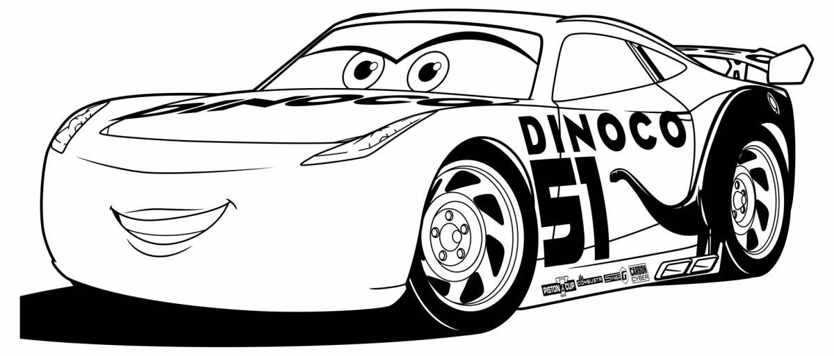 Exquisite lightning mcqueen coloring page