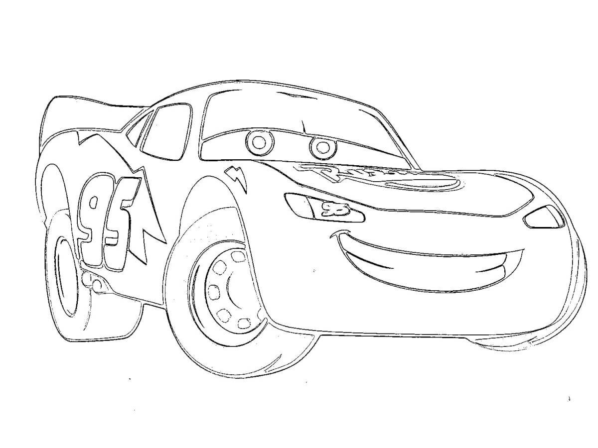 Lightning mcqueen coloring page