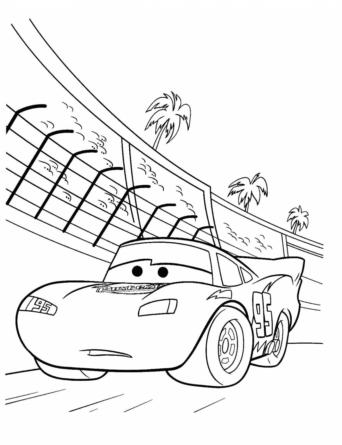 Amazing lightning mcqueen coloring page