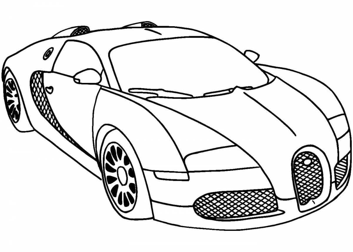 Fabulous racing car coloring page