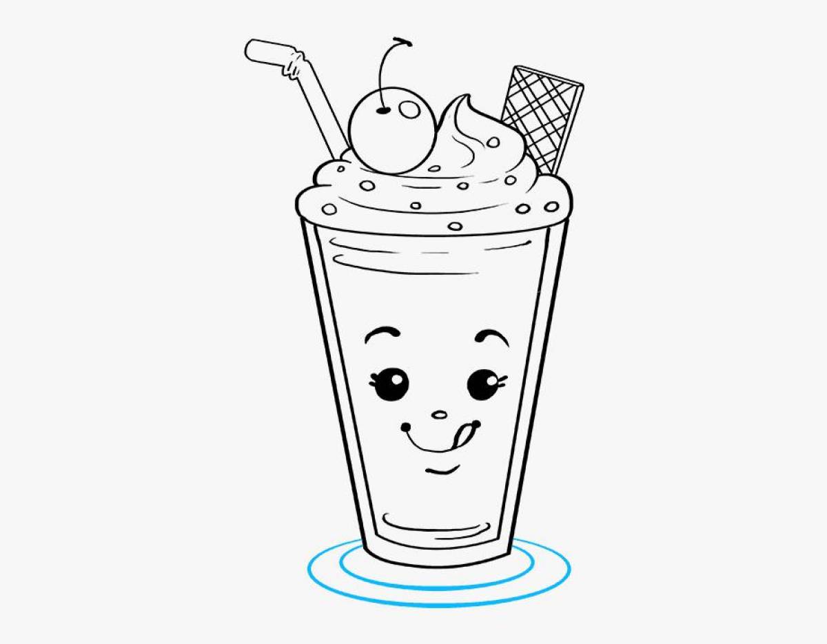 Sweet cocktail coloring page