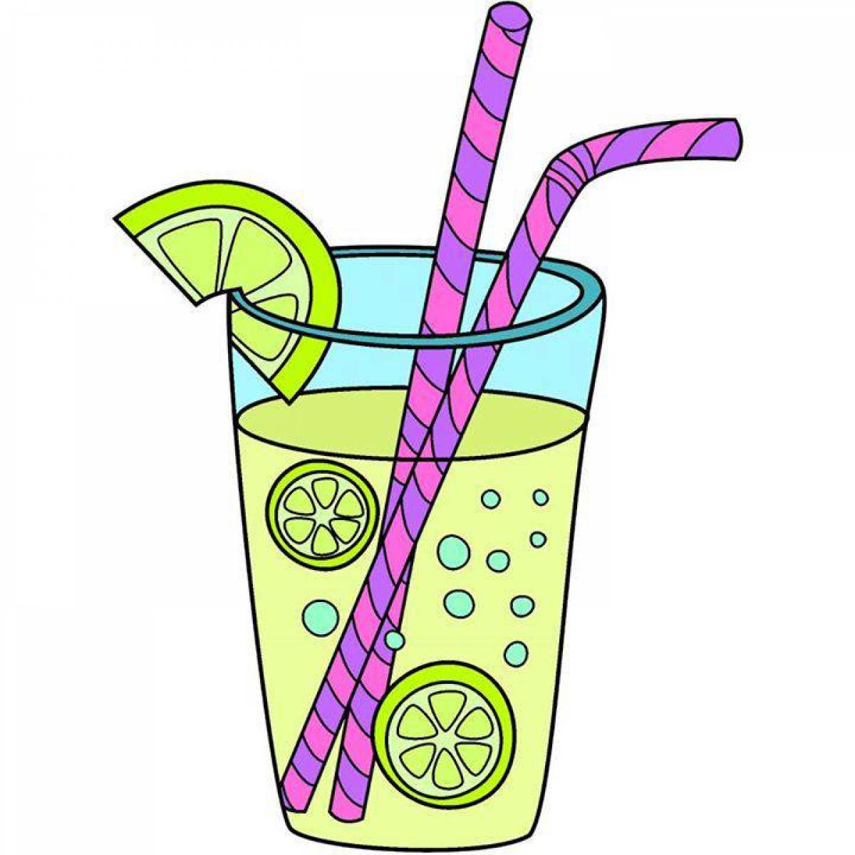 Innovative cocktail coloring page