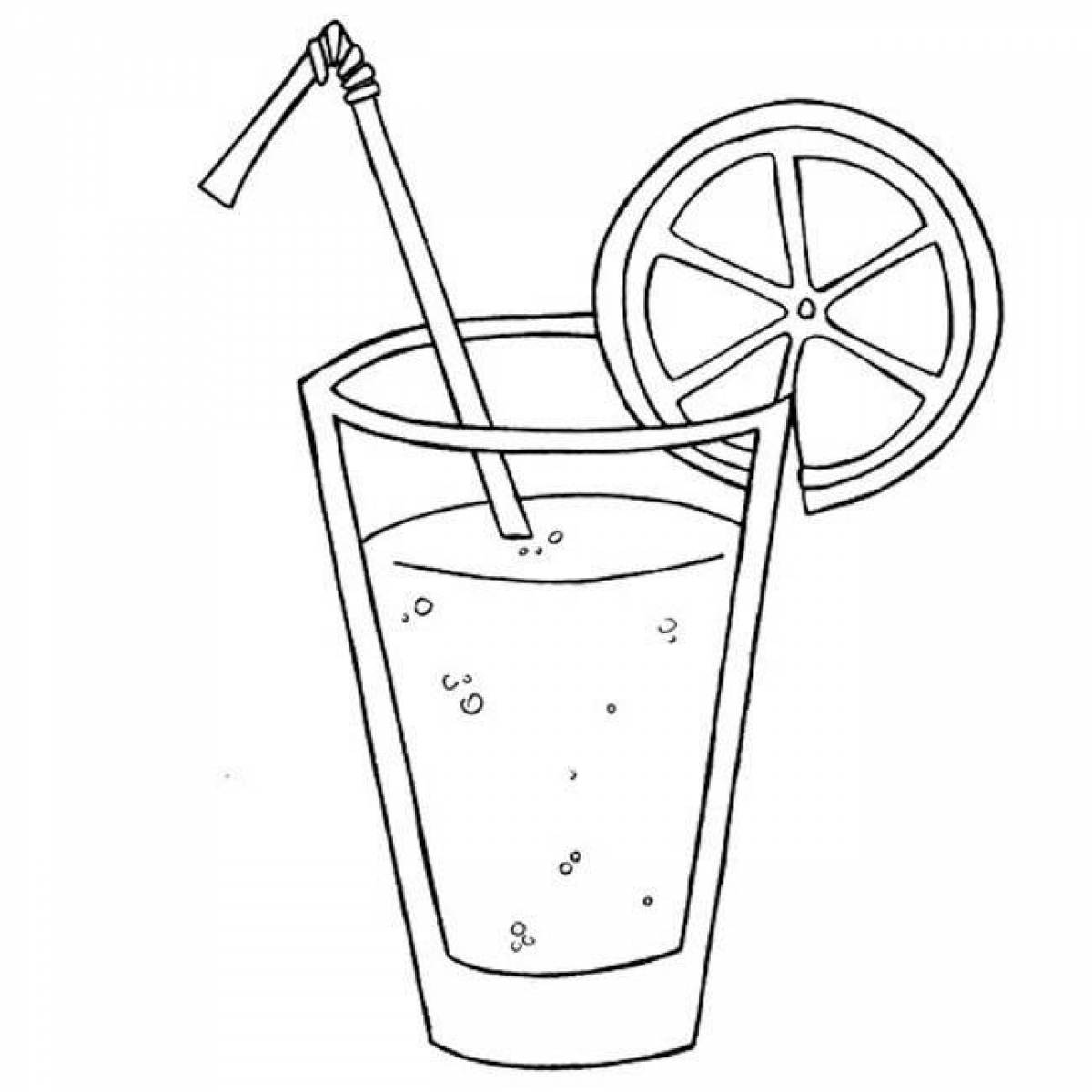 Coloring page charming cocktail