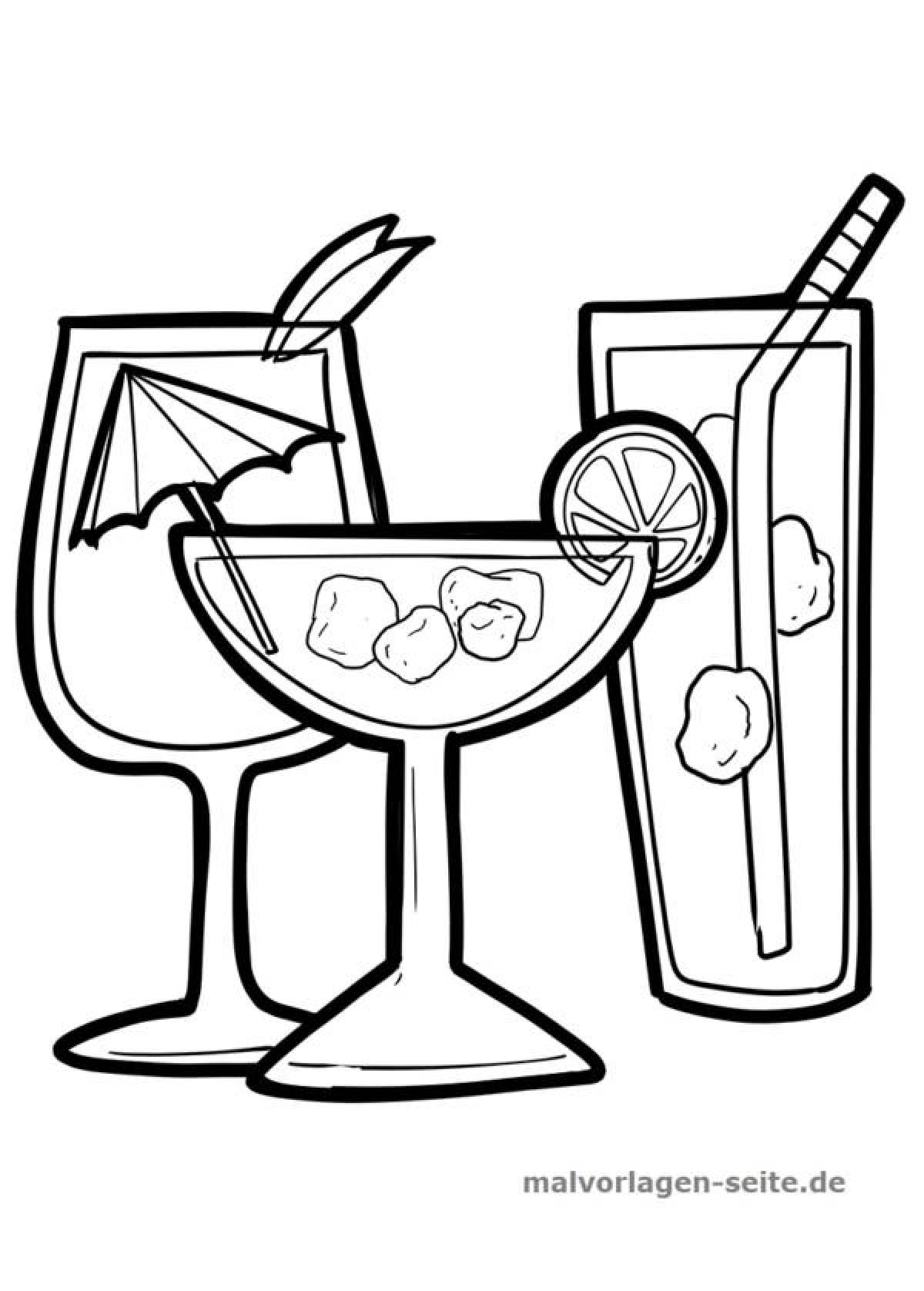 Coloring page magical cocktail