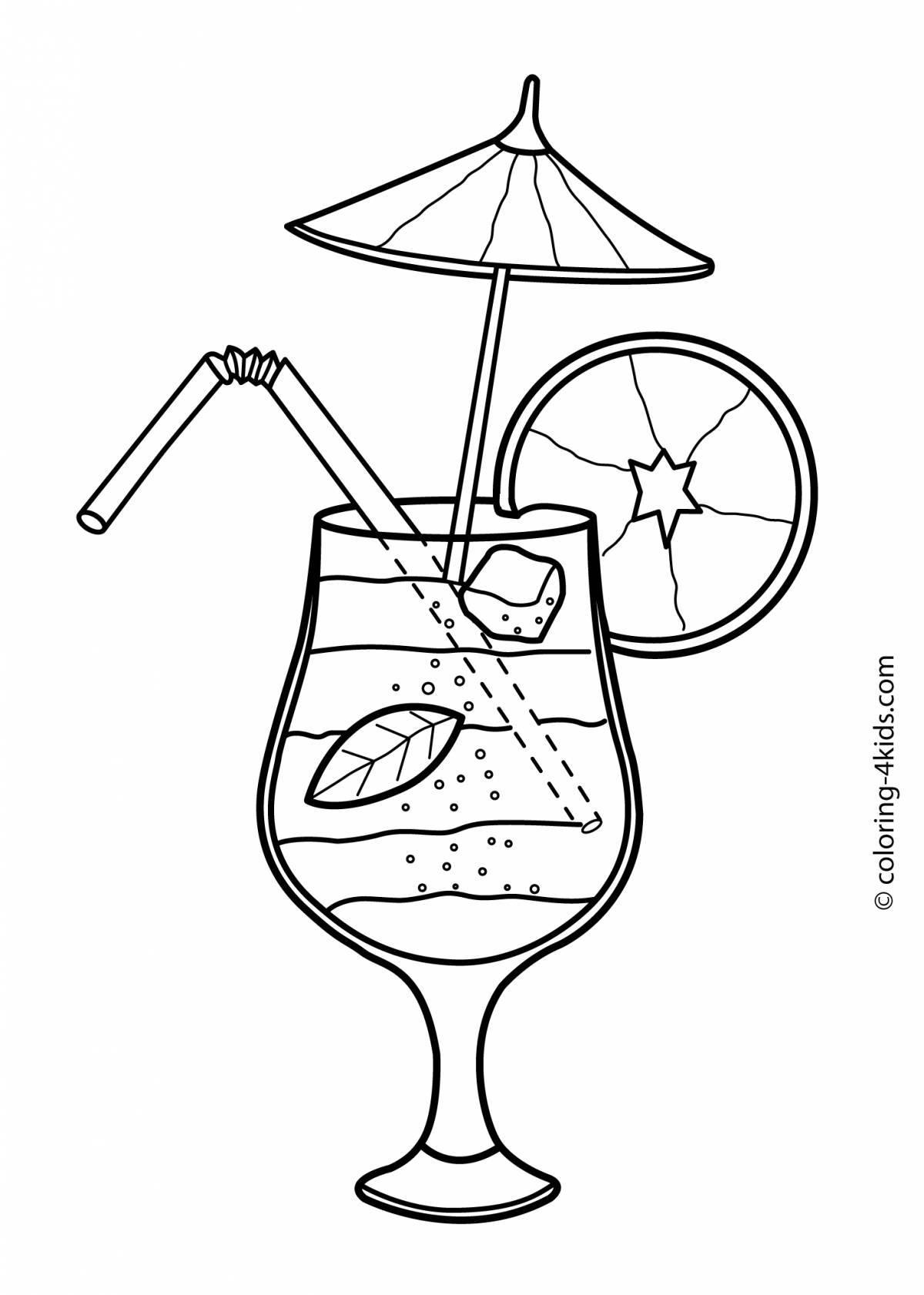 Coloring page bold cocktail