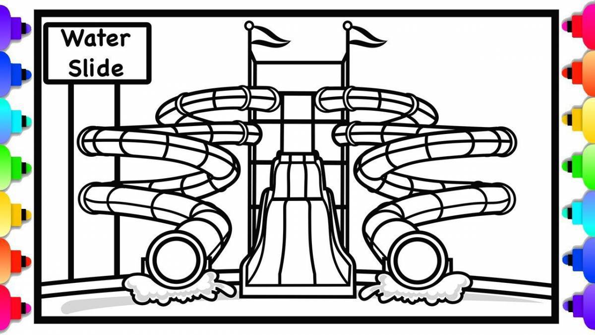 Cute slide eater coloring page