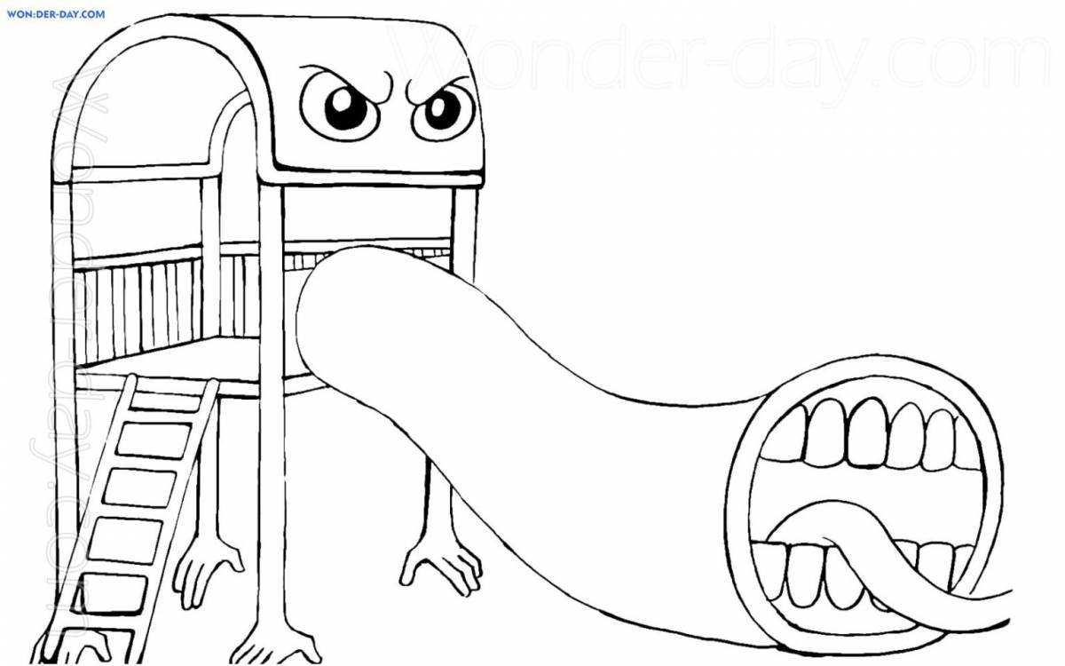 Awesome slide eater coloring page