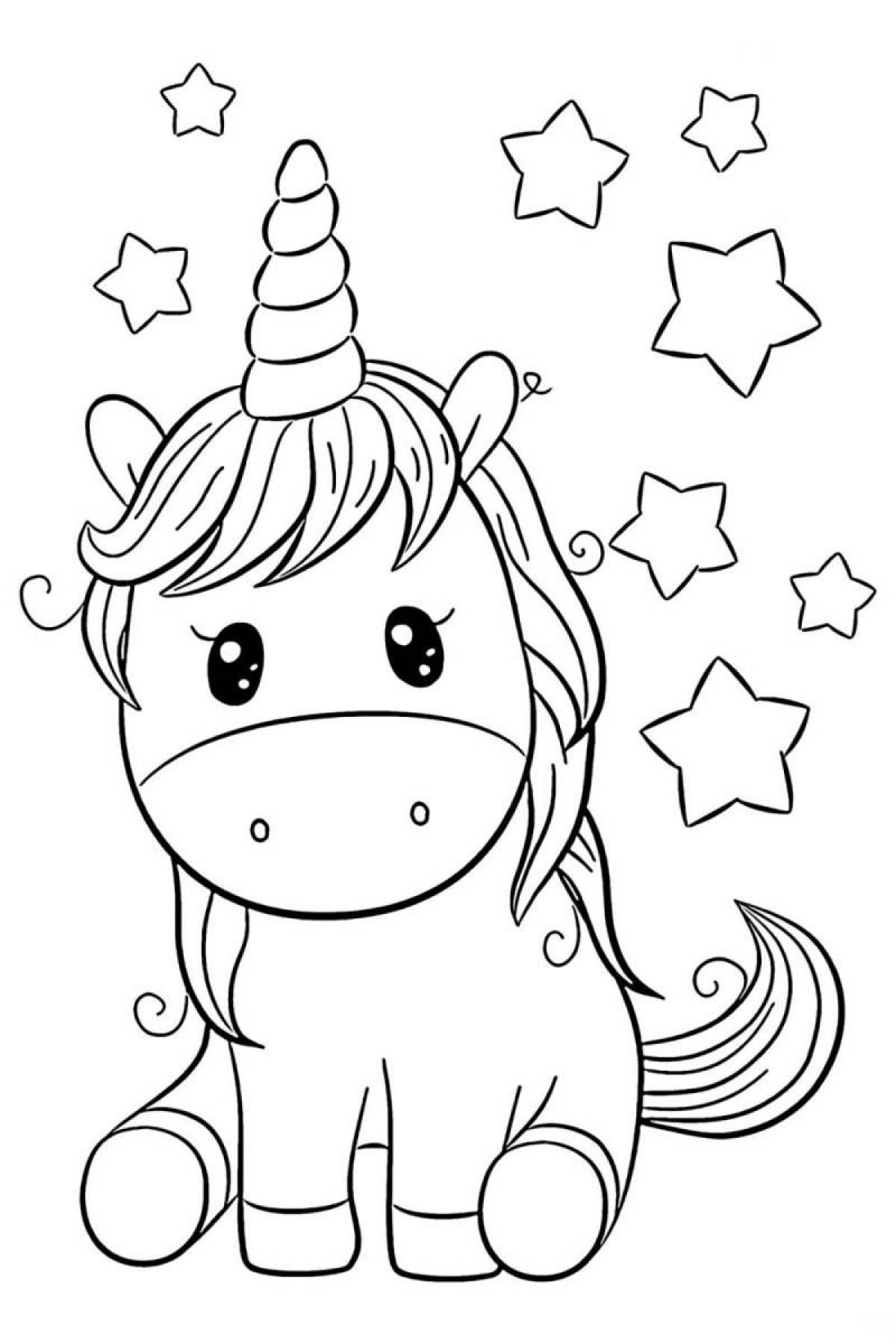 Hypnotic coloring book for girls unicorns