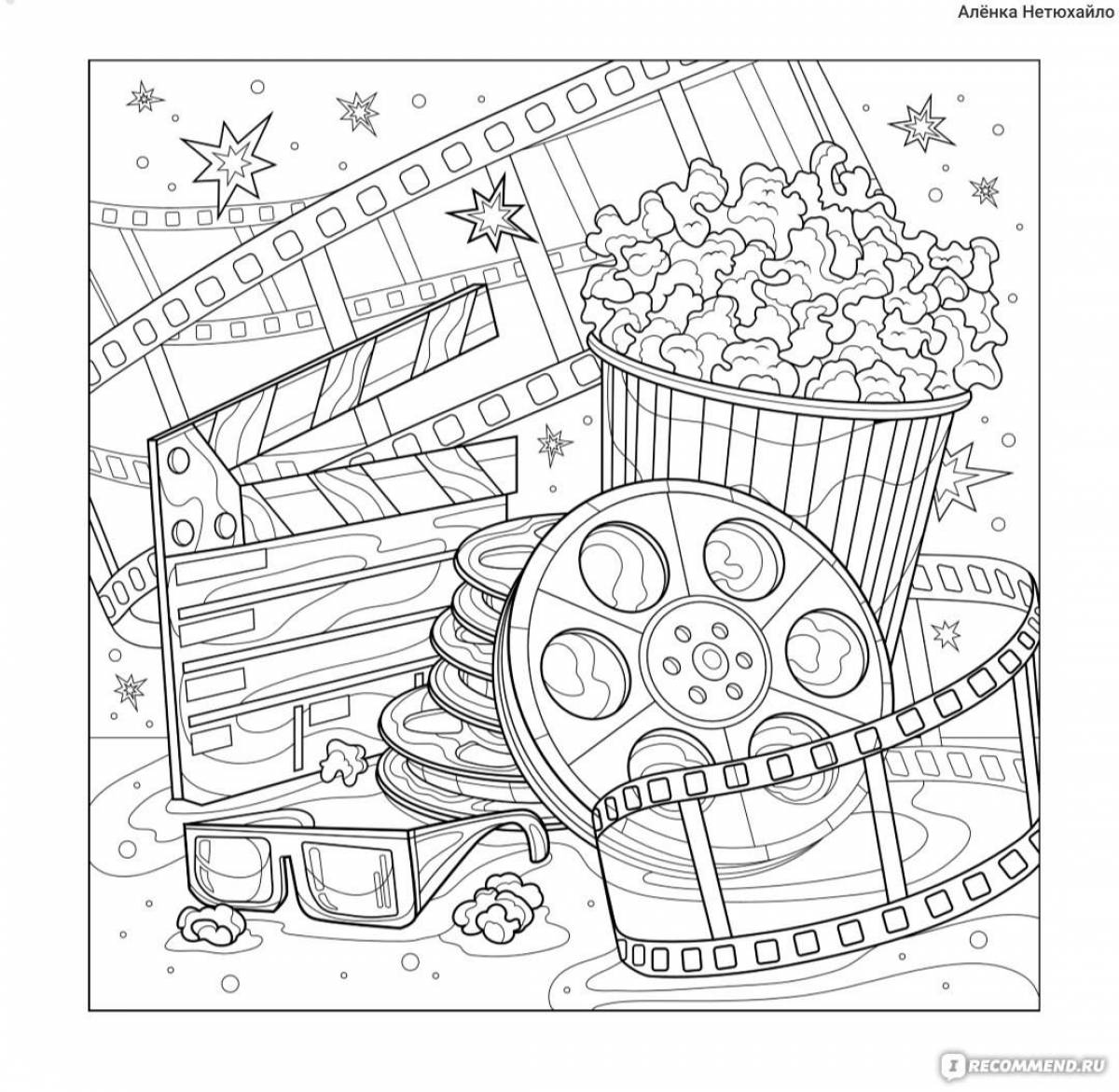 Stimulating coloring page happy color game