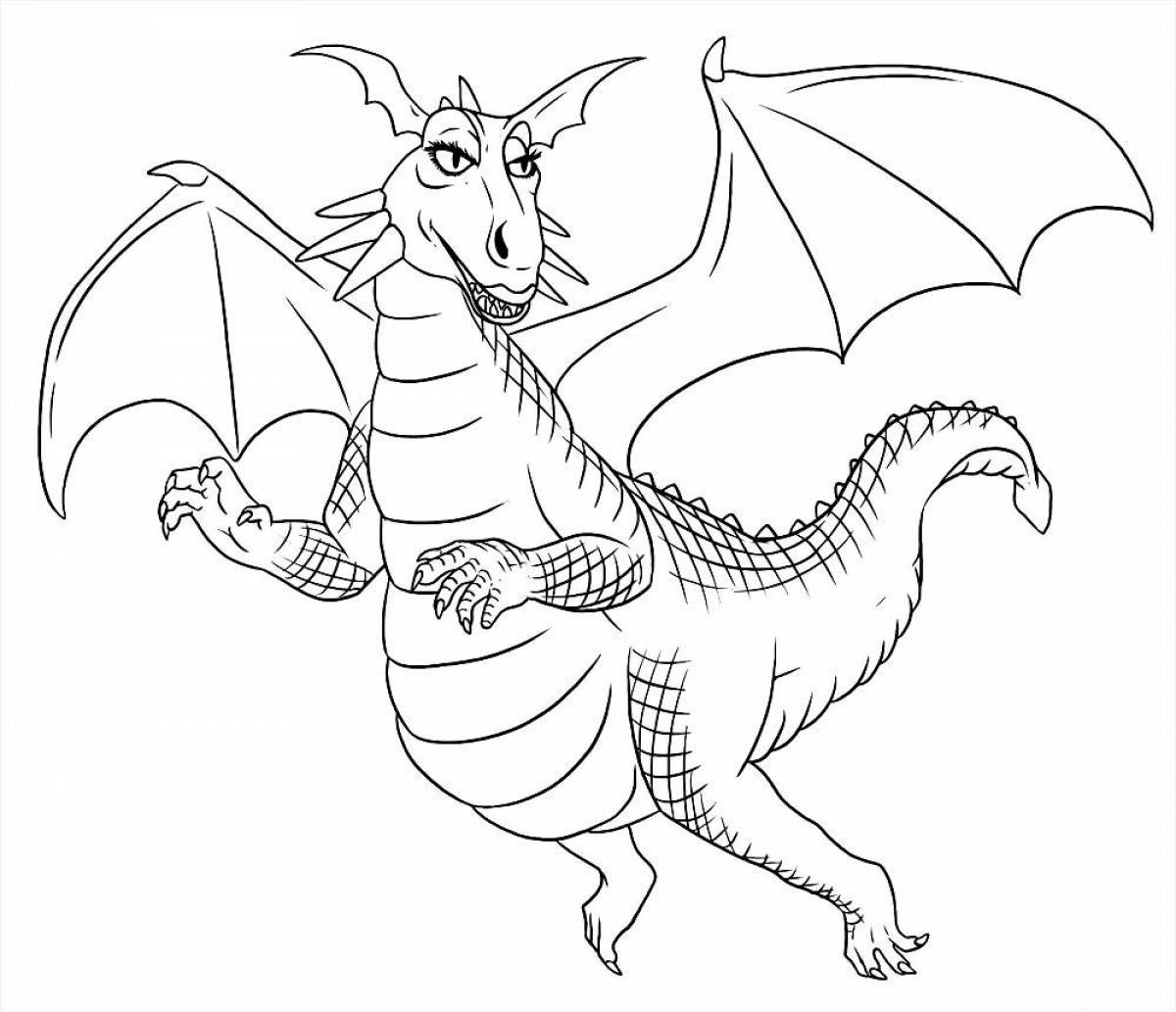 Charming dragon coloring book for kids