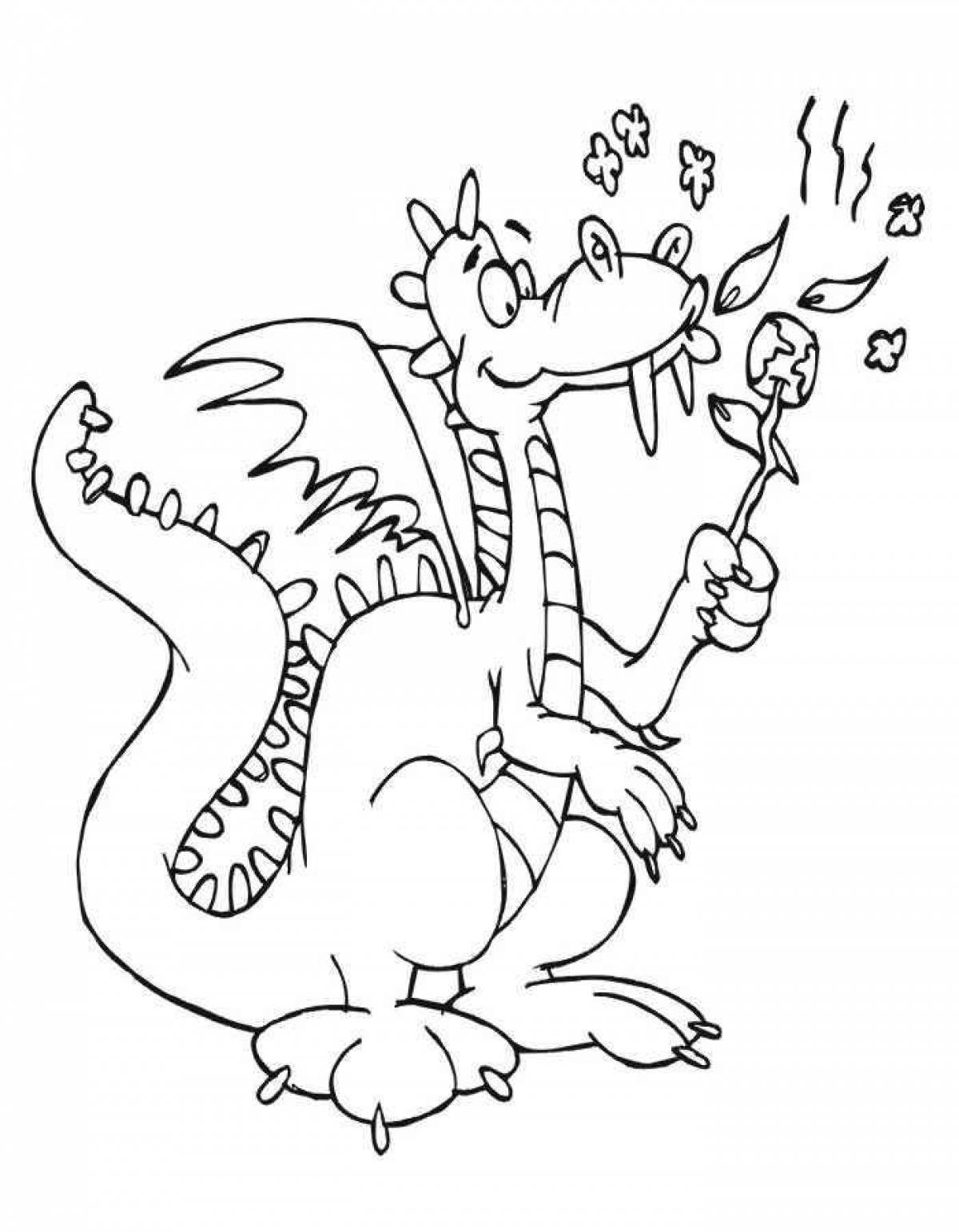 Incredible dragon coloring book for kids