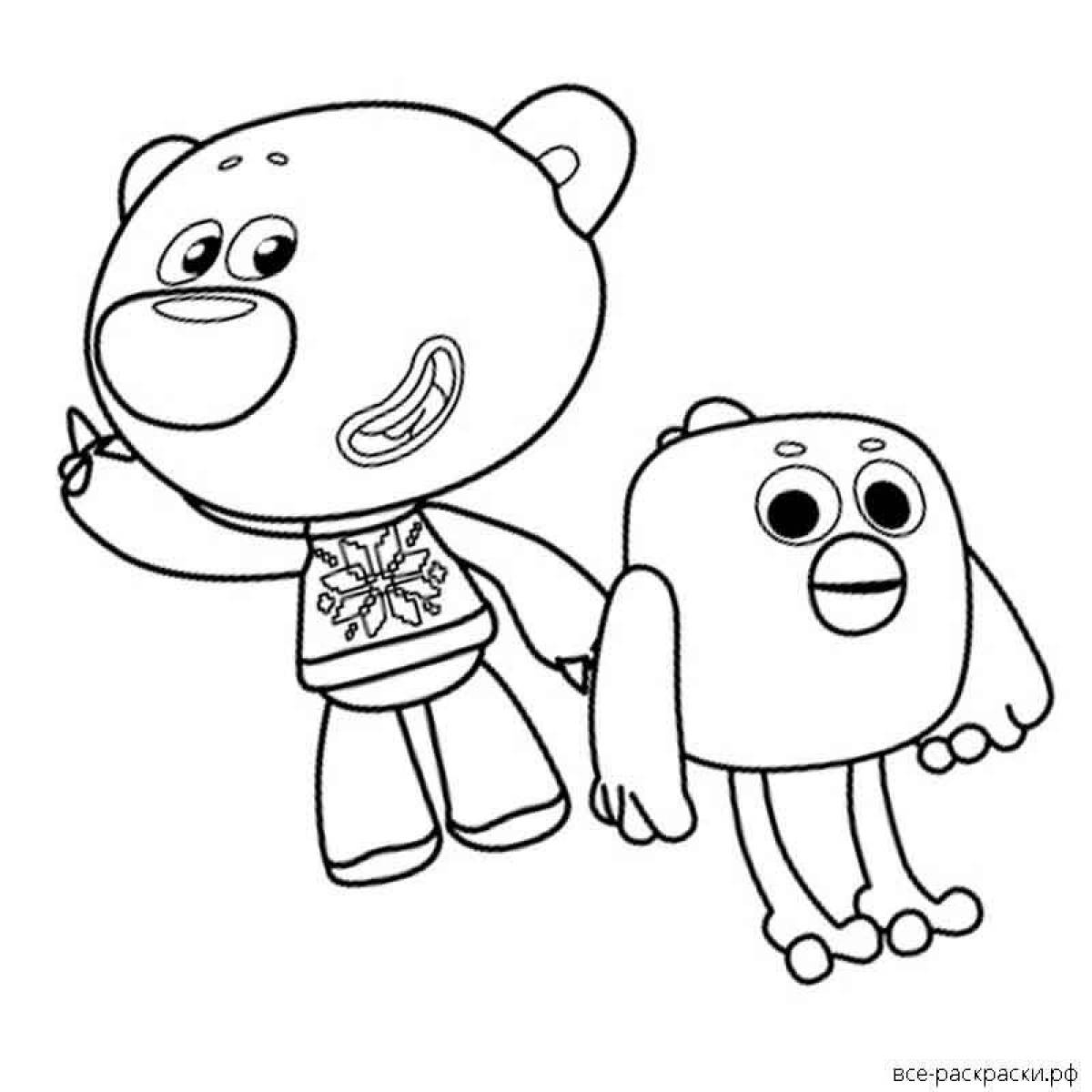 Adorable bear coloring pages for kids