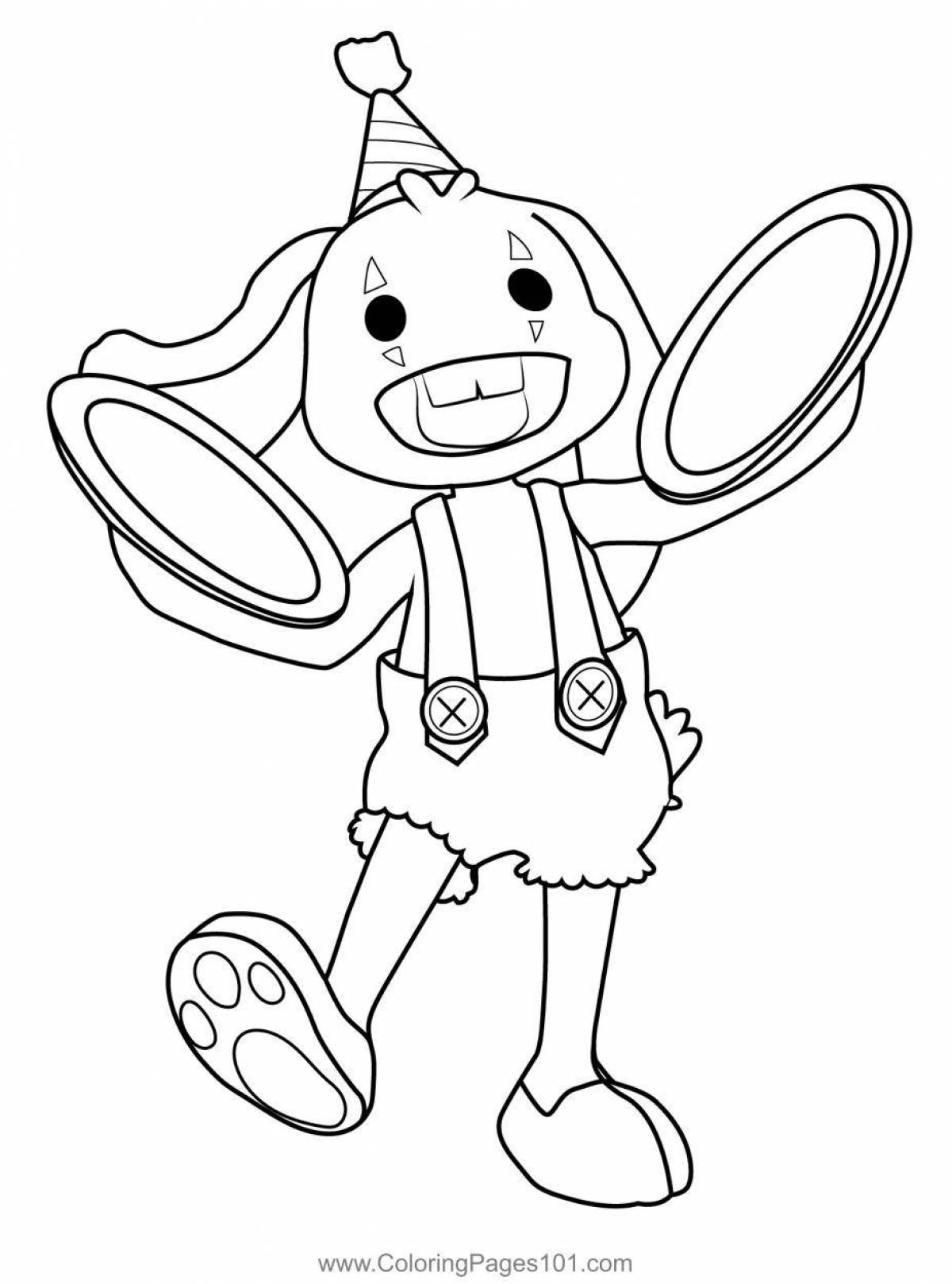 Coloring cute bonzo bunny