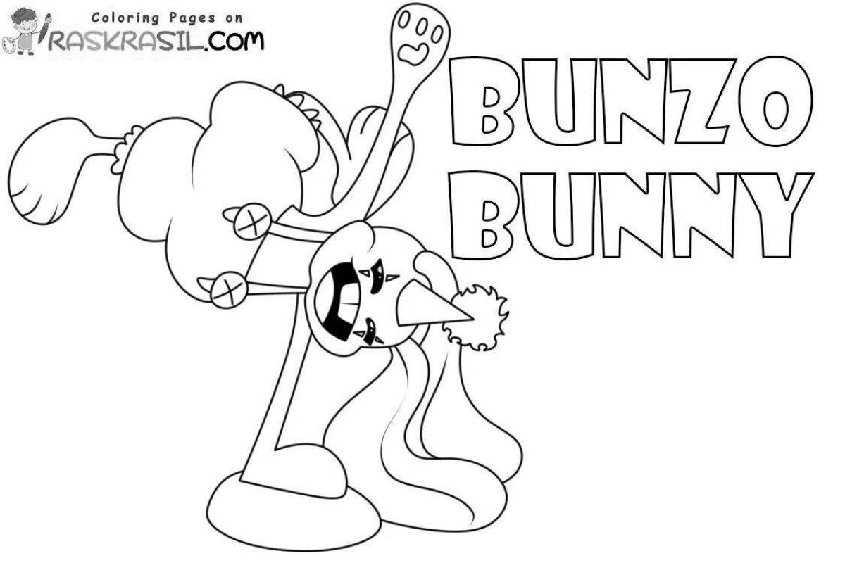 Coloring page of the outgoing bonzo bunny