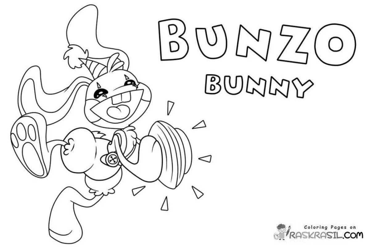 Witty bonzo rabbit coloring book