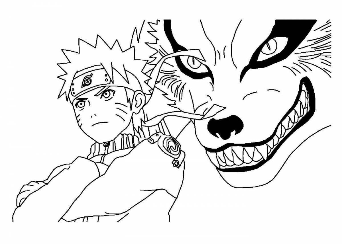 Cute naruto coloring book for kids