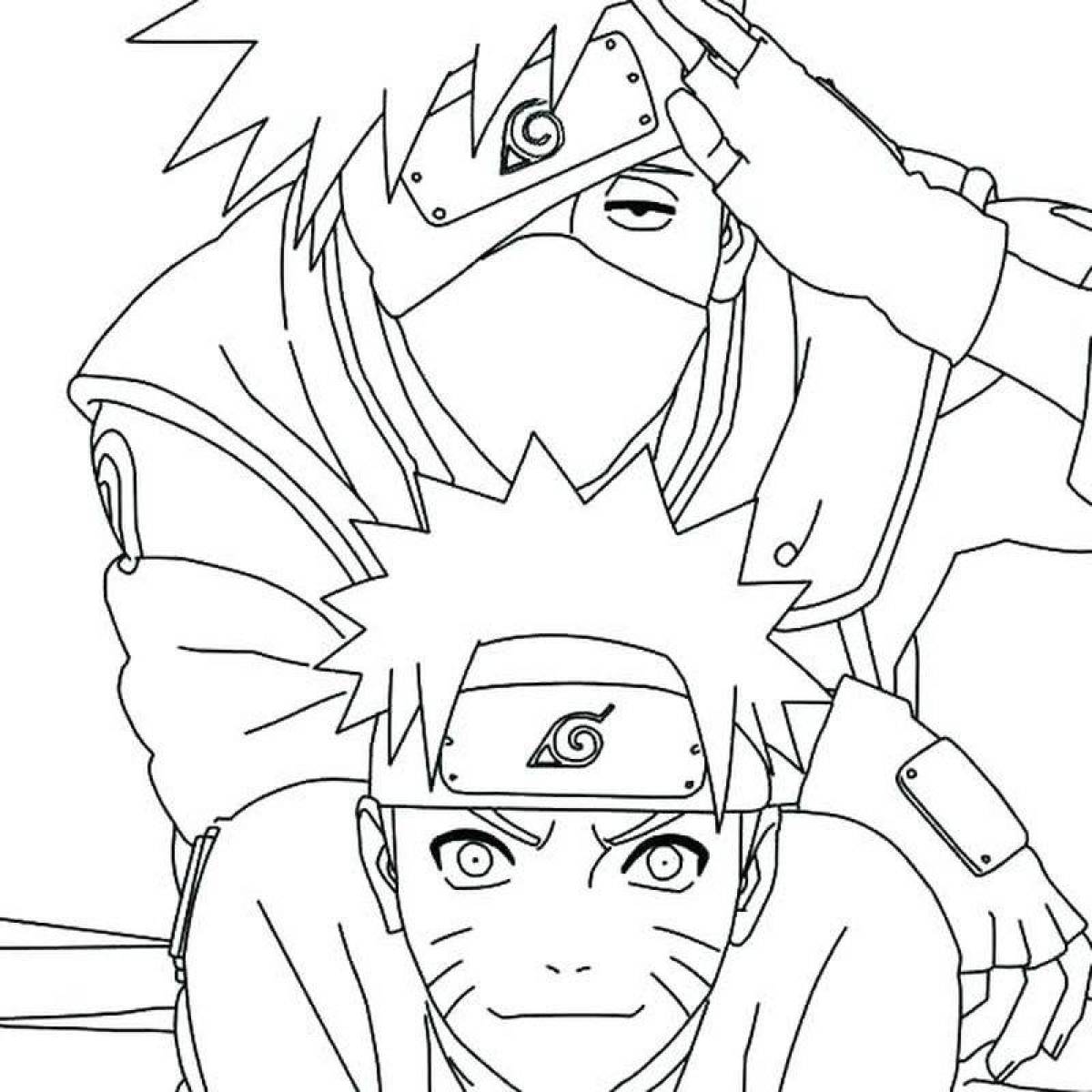 Amazing naruto coloring pages for kids