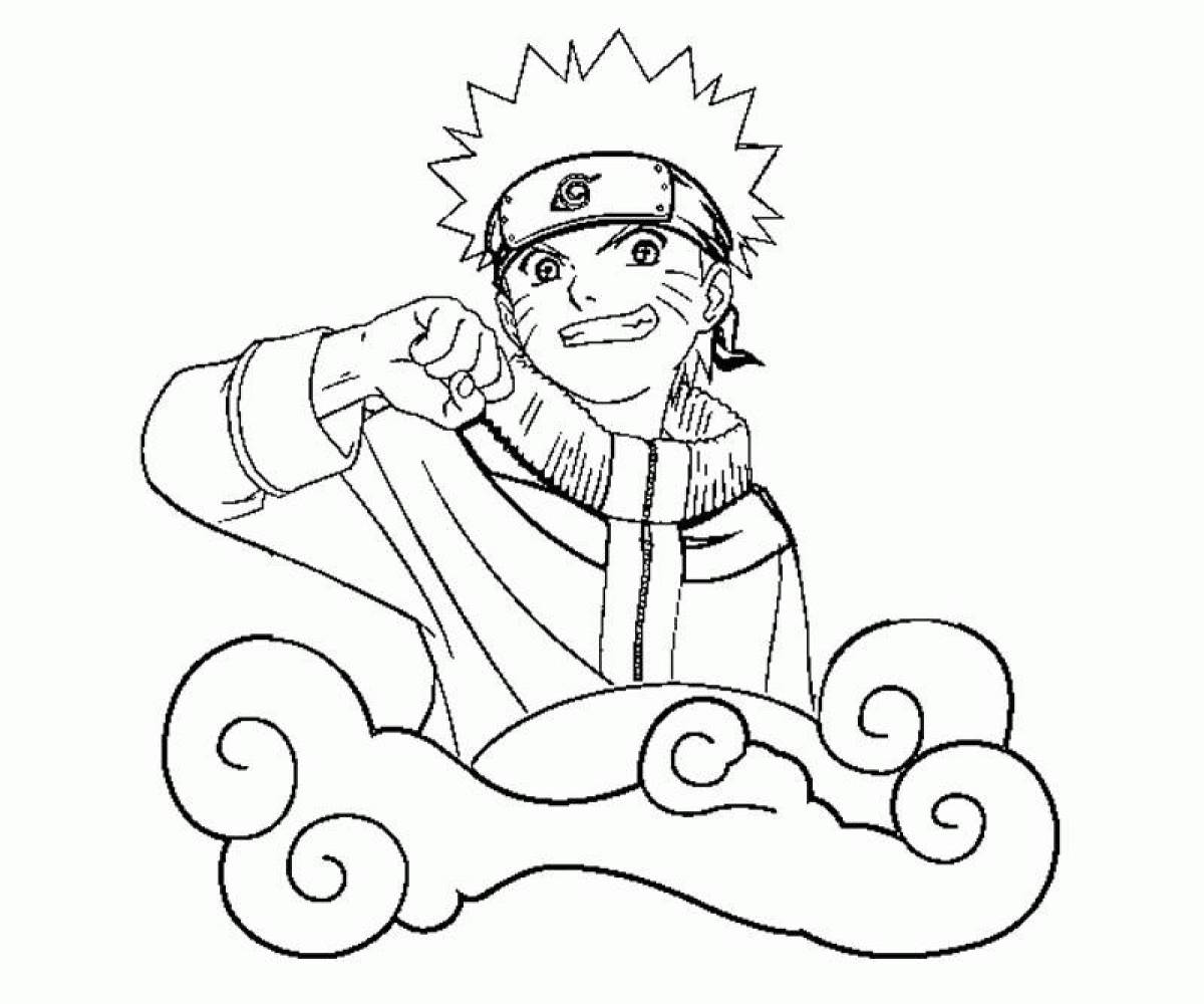 Extraordinary naruto coloring book for kids