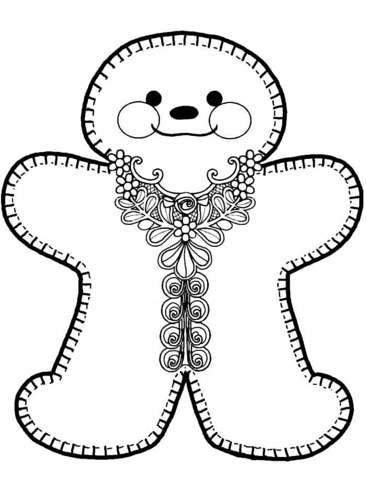 Delightful gingerbread coloring pages