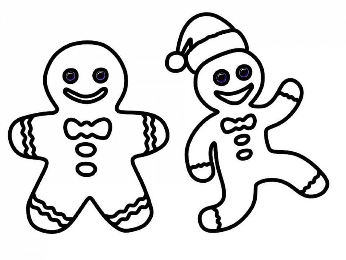 Exciting gingerbread coloring book