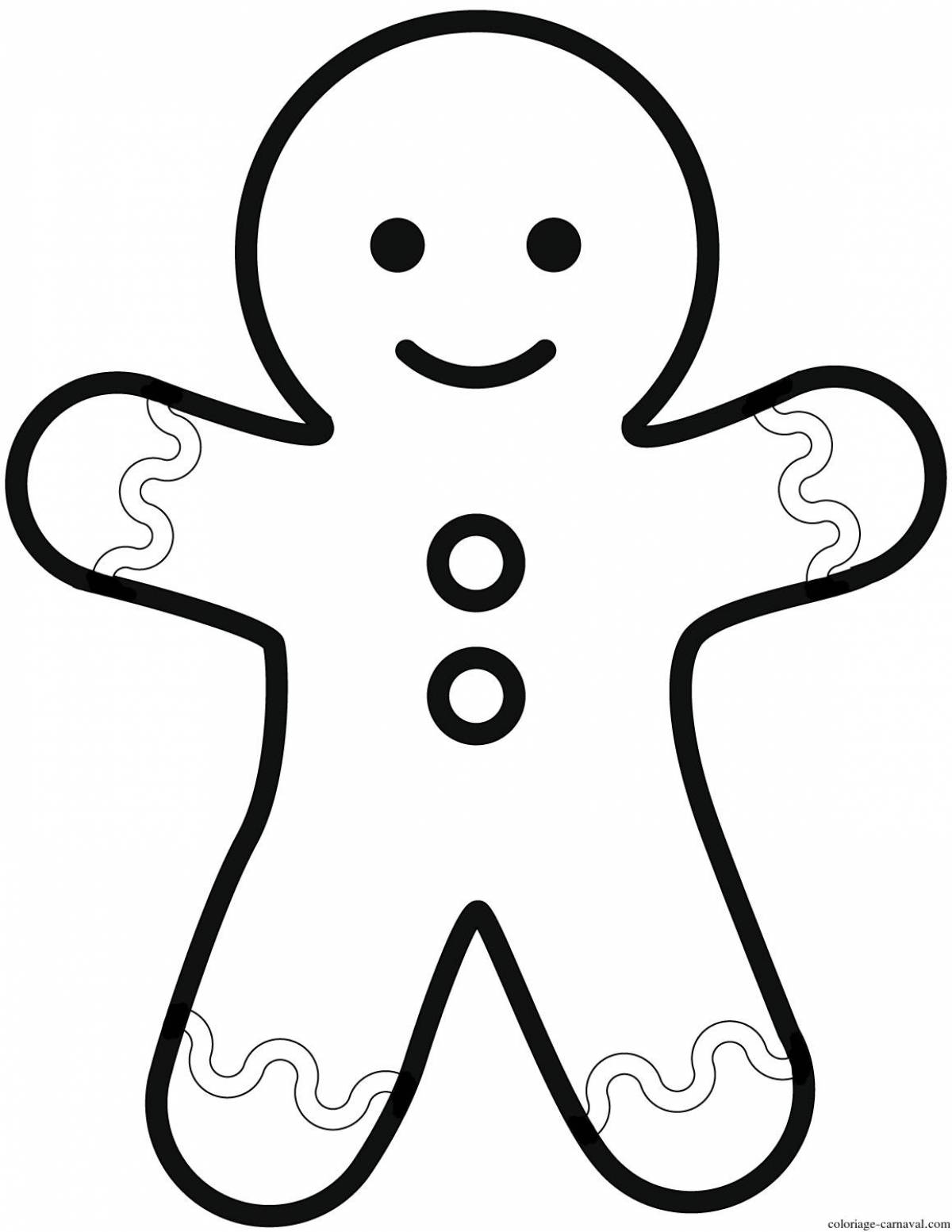 Photo Rampant gingerbread coloring page