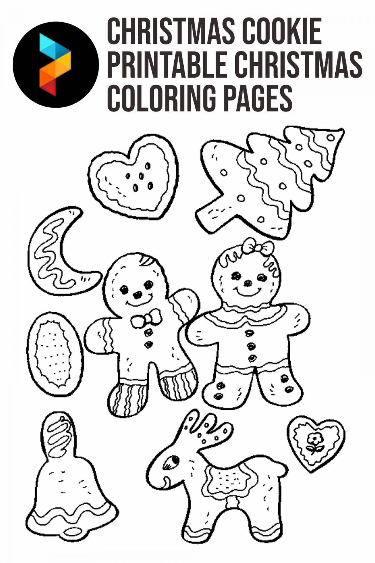 Coloring artistic gingerbread
