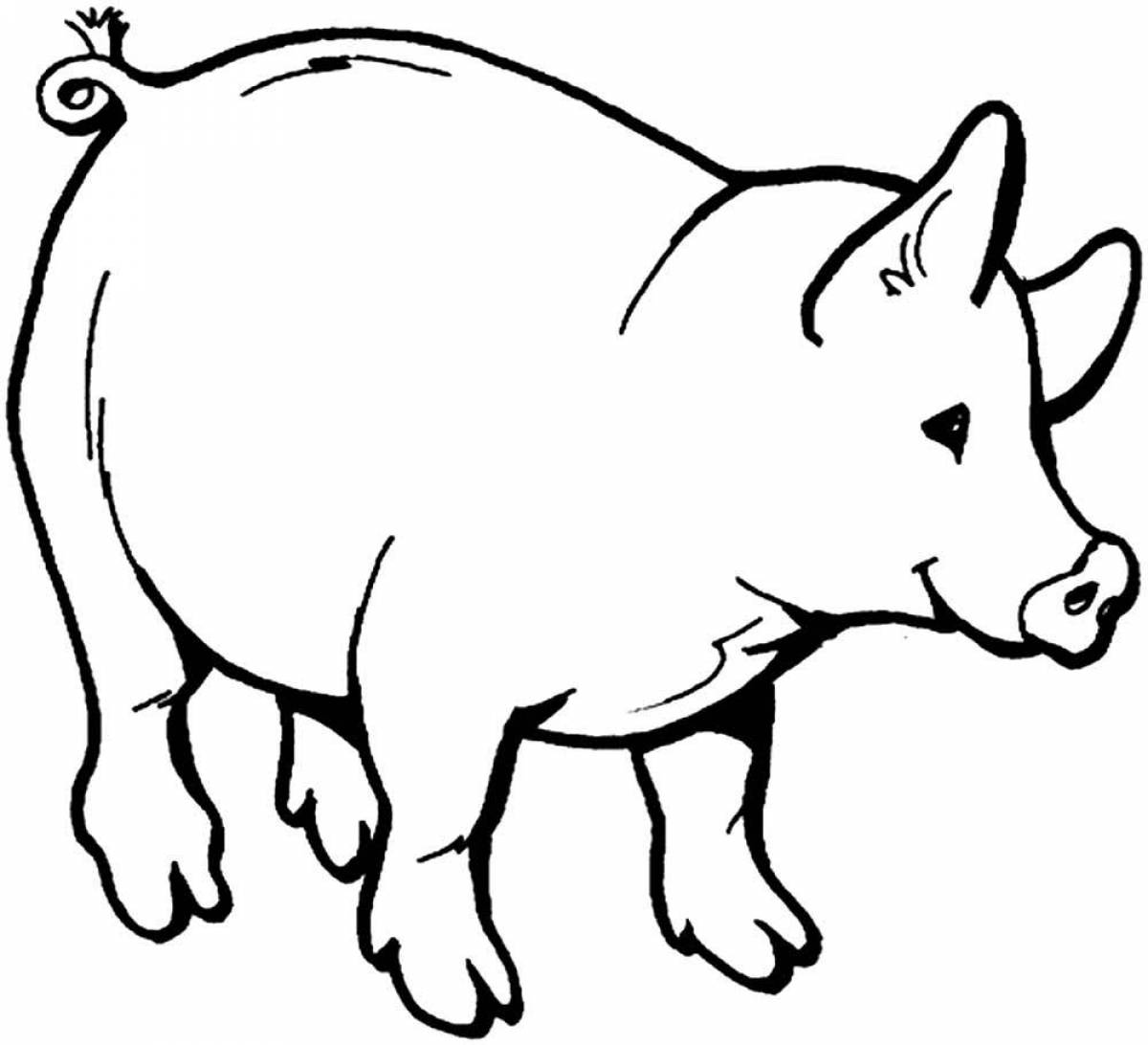Coloring bubble pig