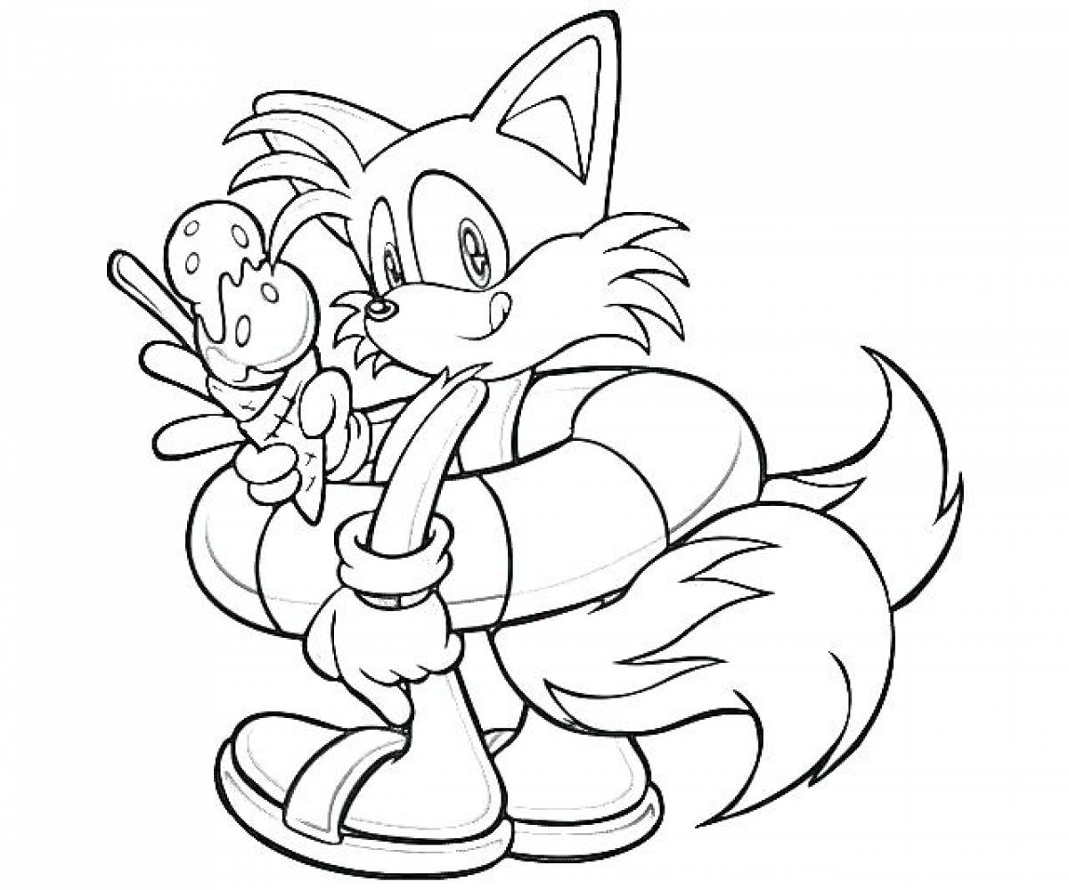 Funny tails coloring pages