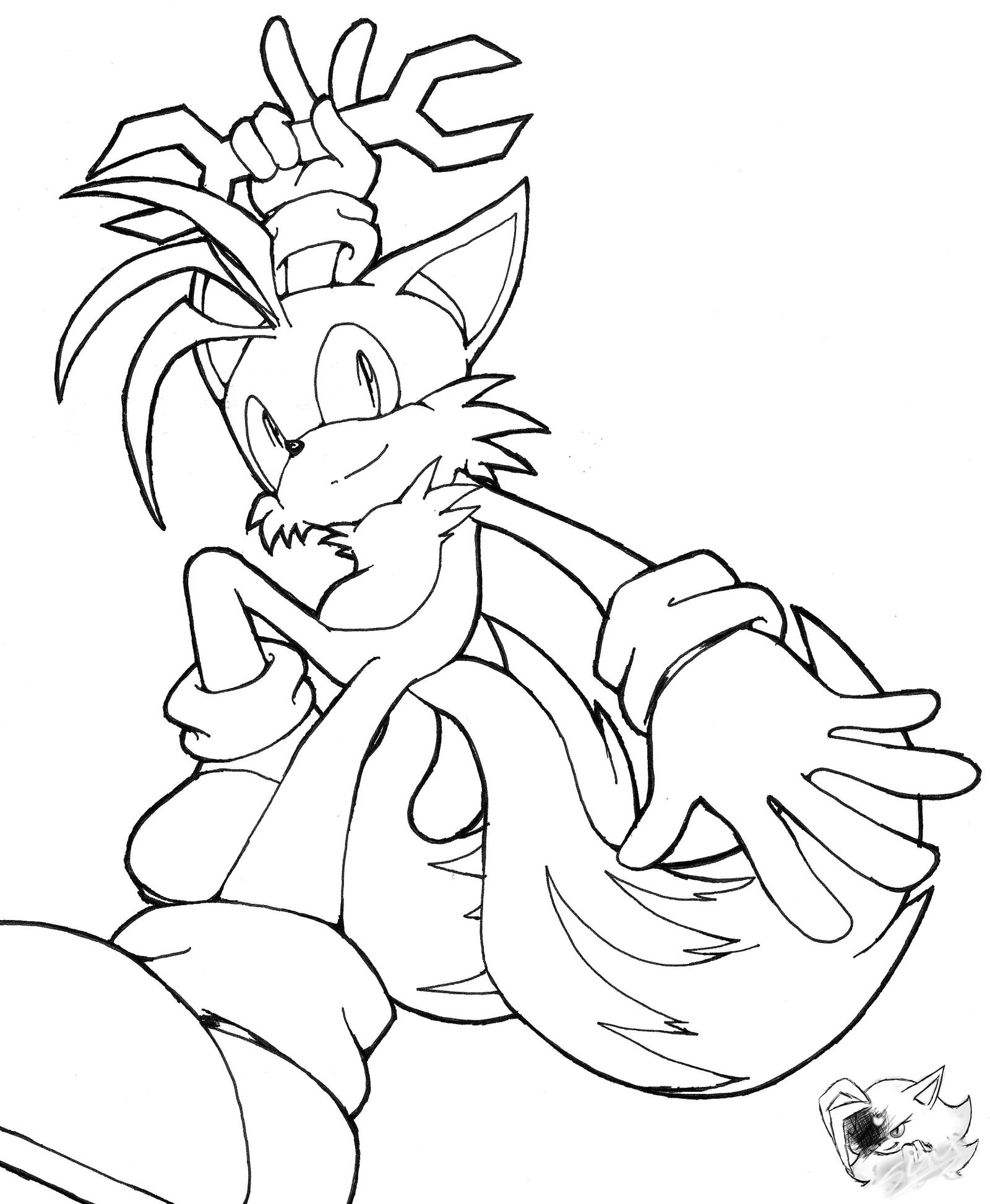 Animated tails coloring book