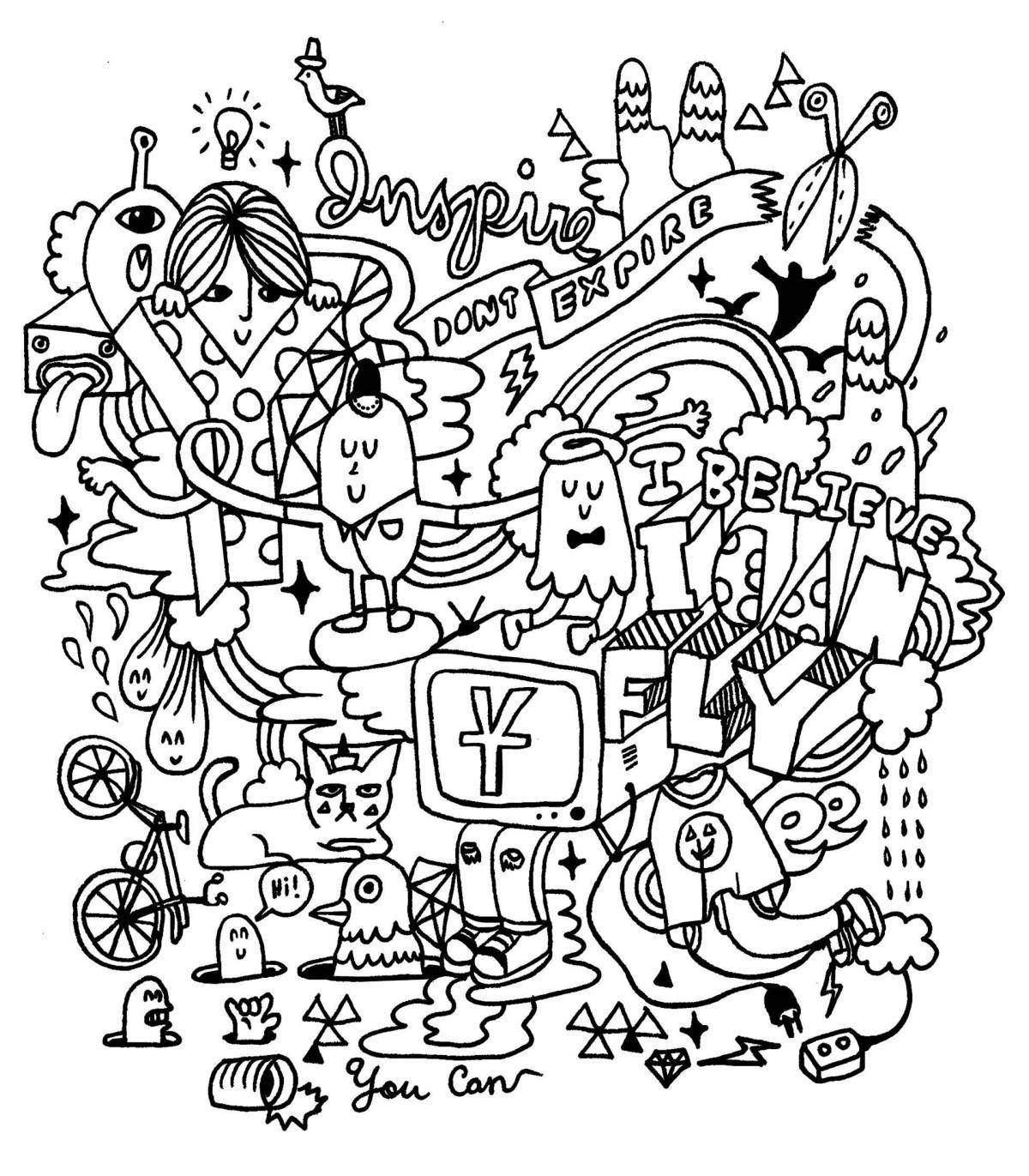 12 years old playful coloring page
