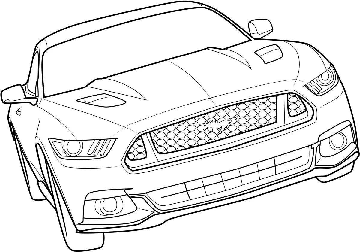 Colouring majestic ford mustang