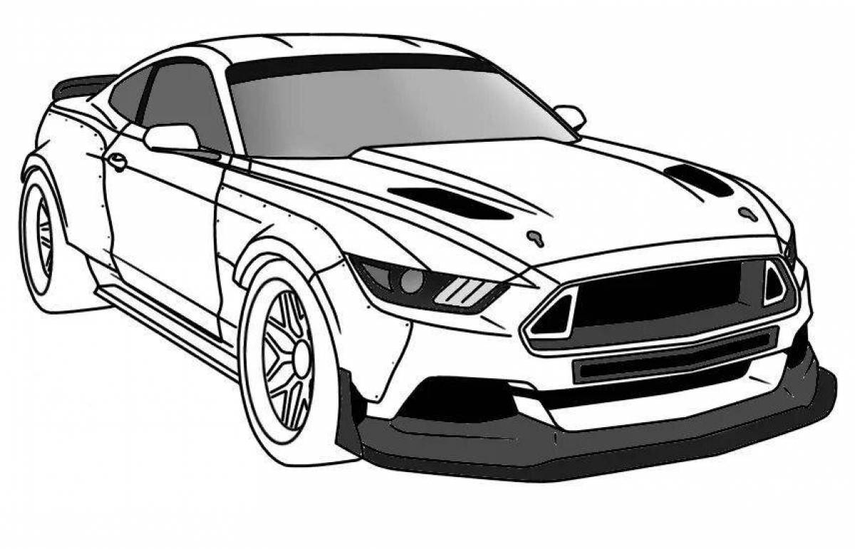 Great ford mustang coloring book