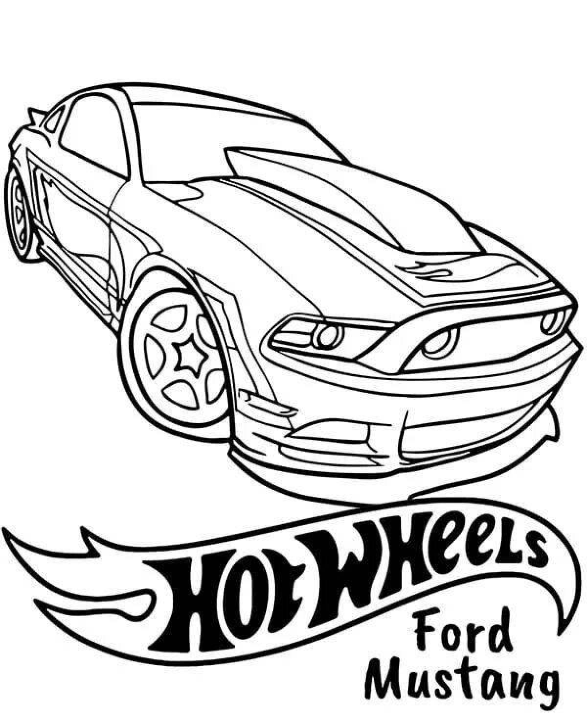 Coloring book grand ford mustang