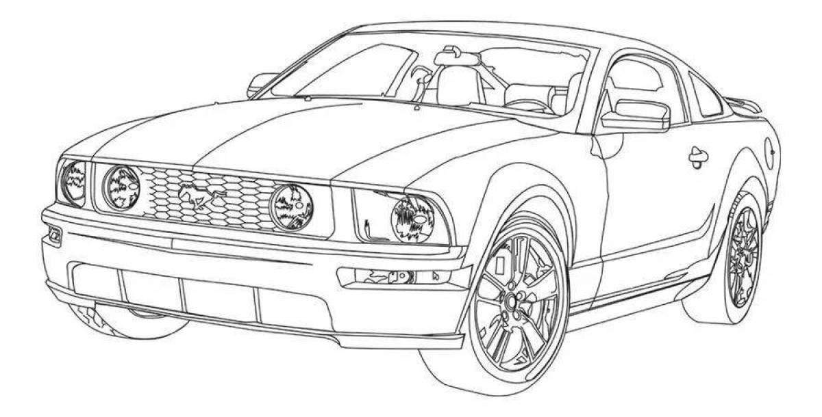 Gorgeous Ford Mustang coloring page