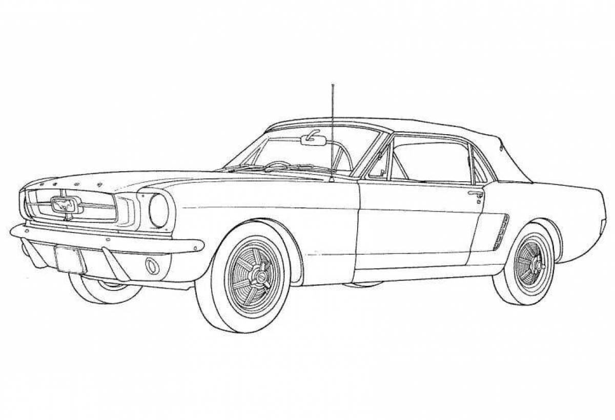 Must ford mustang coloring page