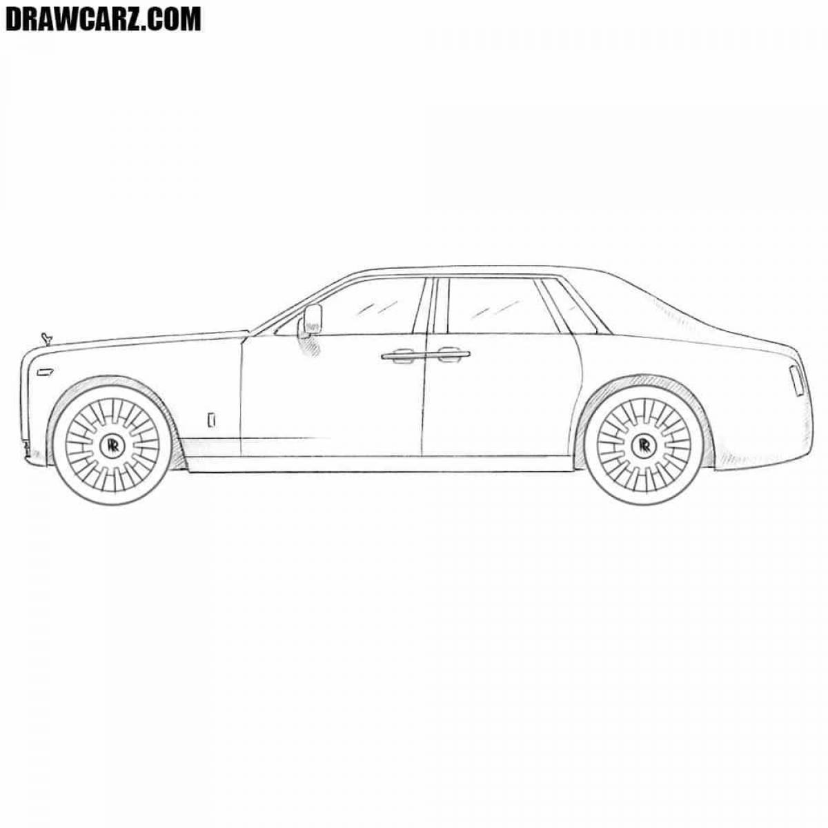 Regal rolls-royce coloring page