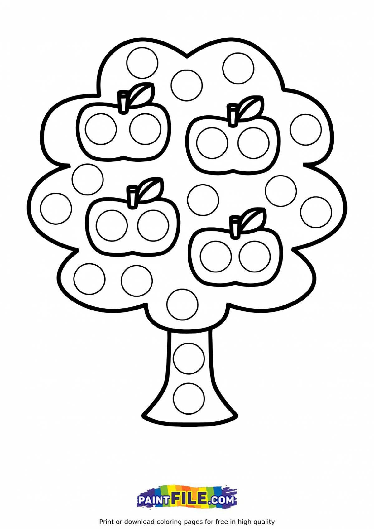 Color playful finger coloring page