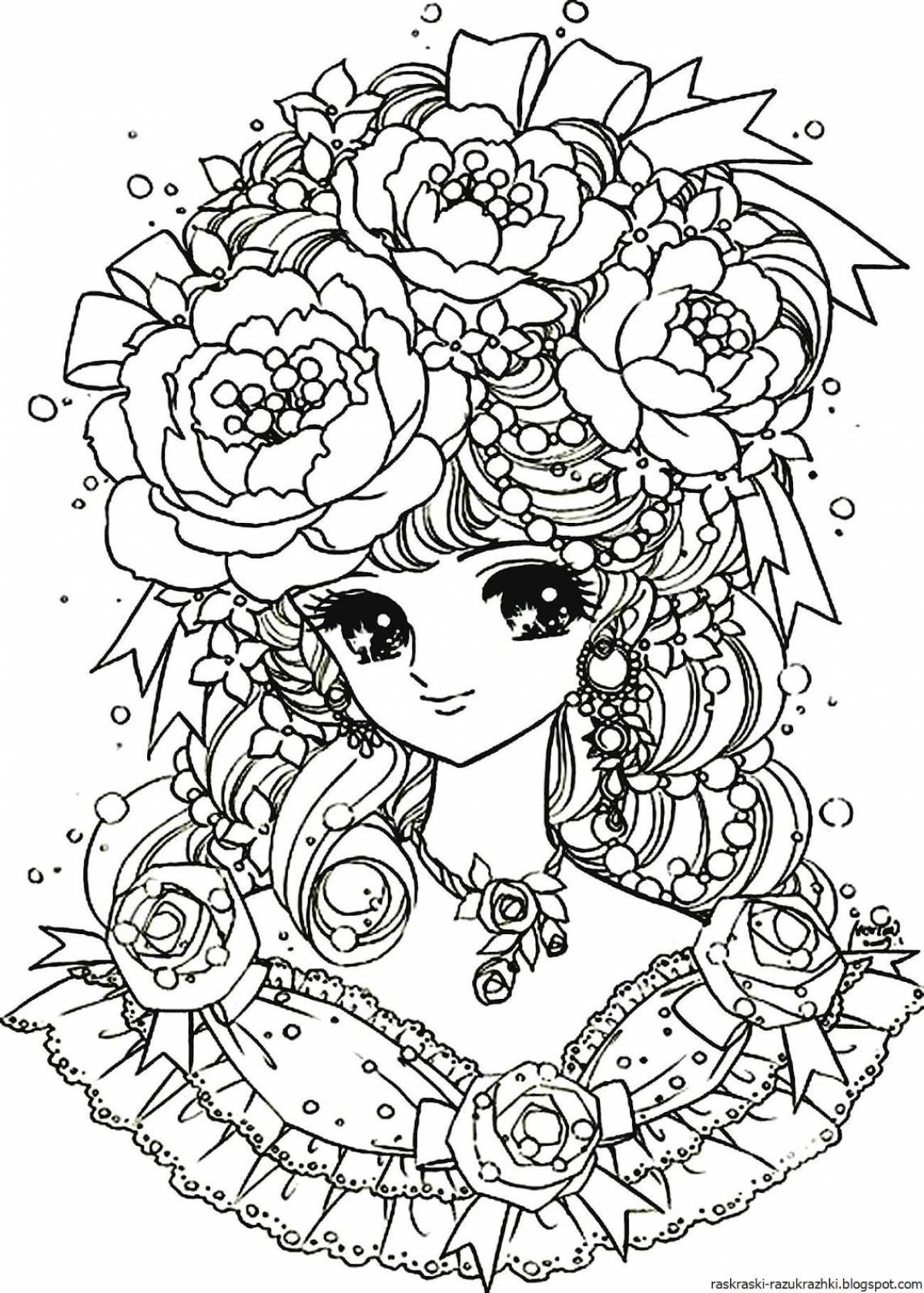 Angel coloring very beautiful for girls