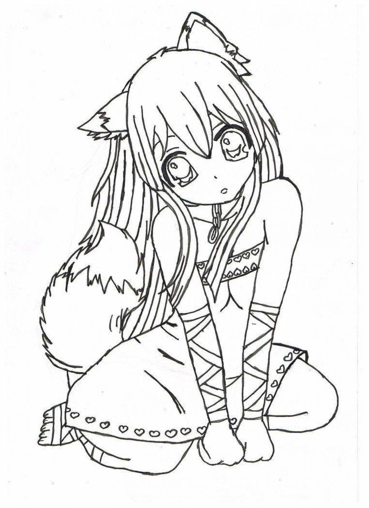 Attractive anime coloring book
