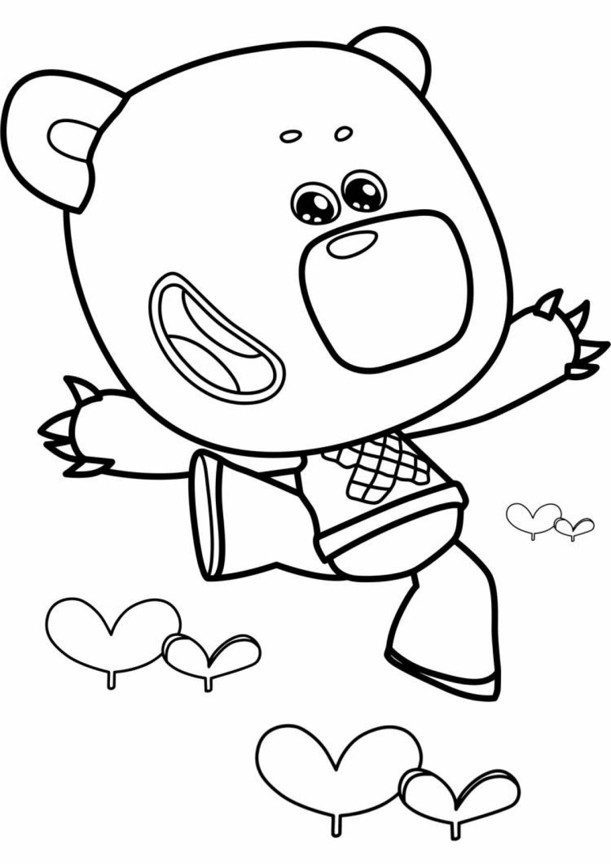 Charming coloring page turn on facial expressions