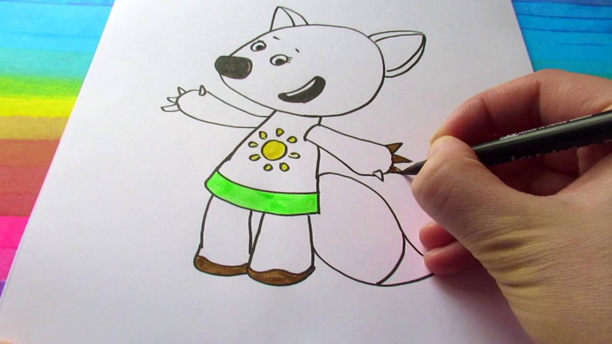Humorous coloring book turn on facial expressions
