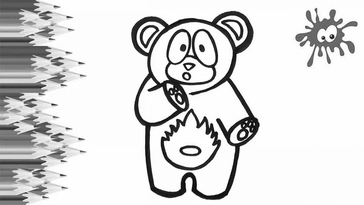Funny teddy bear valera coloring