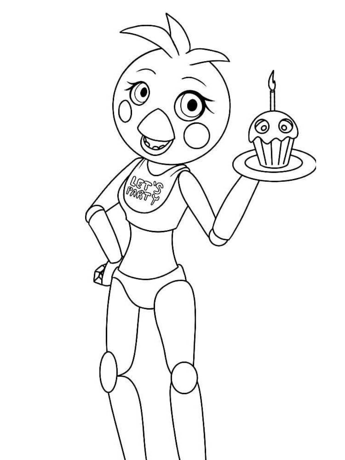 Coloring pages of animatronics for kids