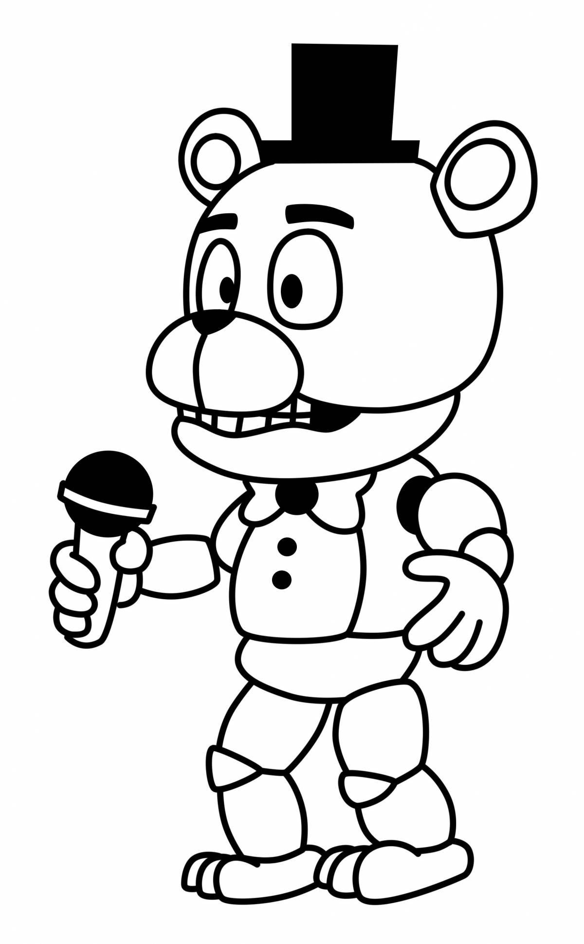 Funny animatronics coloring for kids