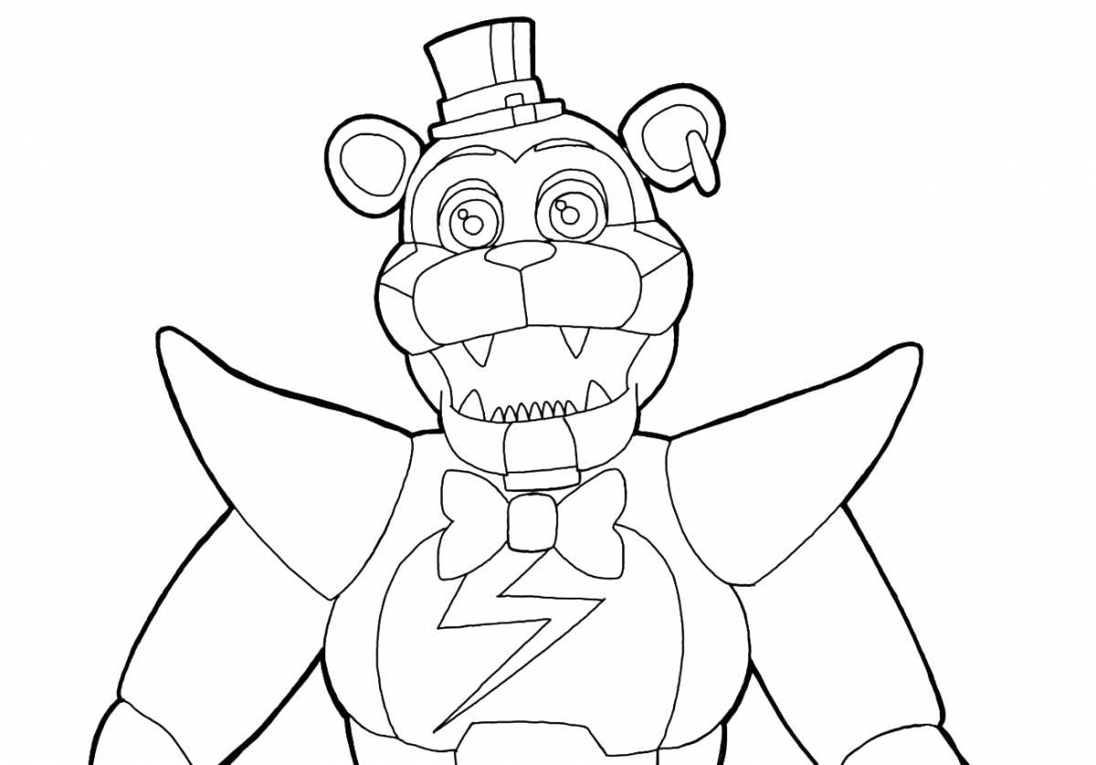 Colorful coloring page for neighbors animatronics