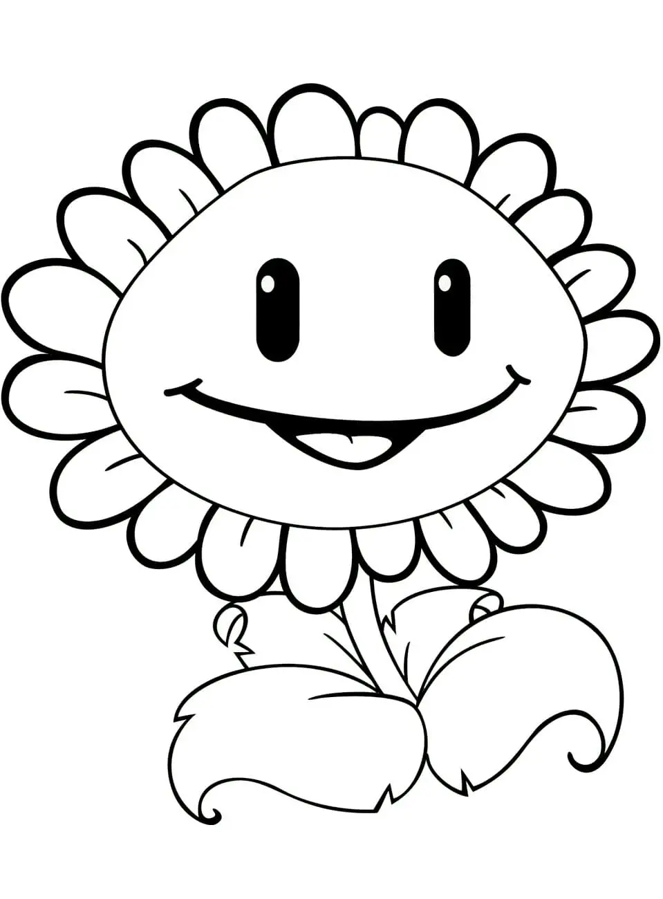 Adorable Plants Vs Zombies 2 Coloring Page