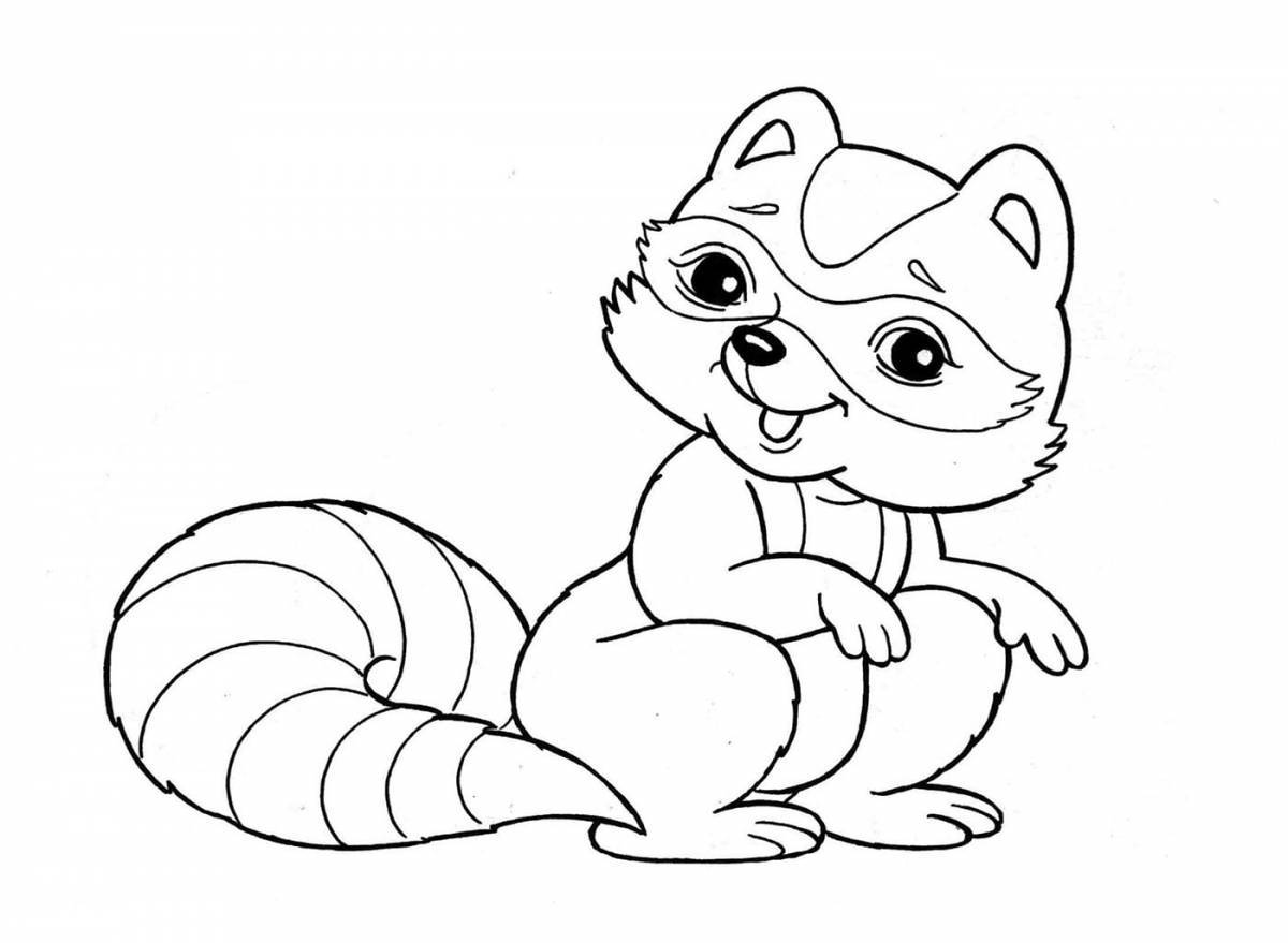 Lovely wild animal coloring page